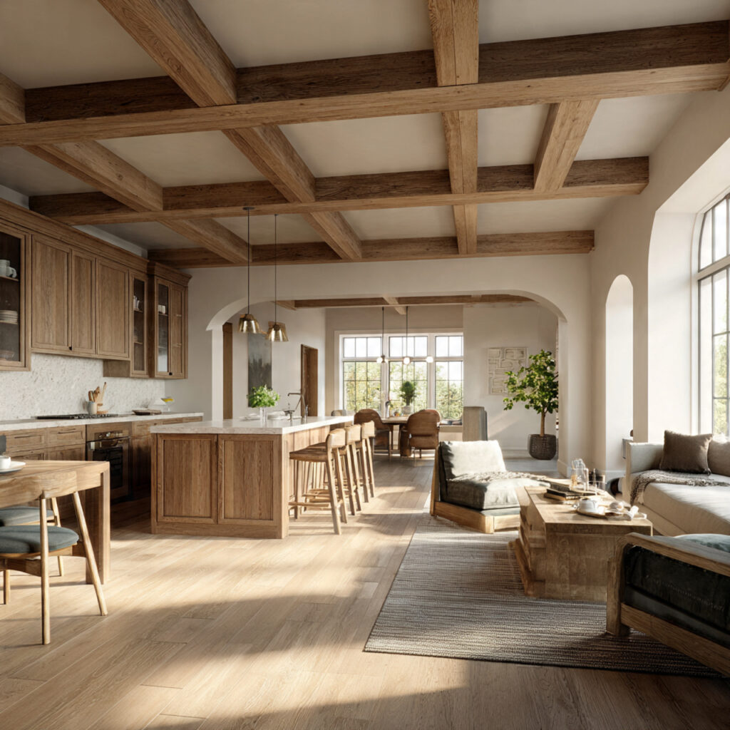 Warm Wood Accented Open Space Idea