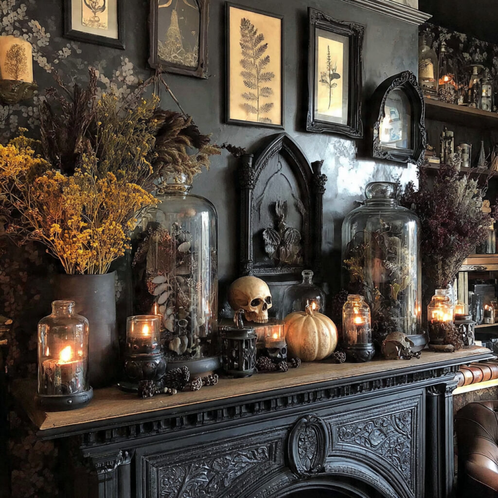Botanical Gothic Halloween Room Decor Ideas