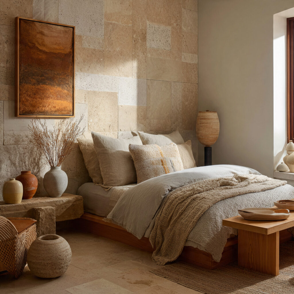 Ceramic and Natural Stone Neutral Decor Ideas