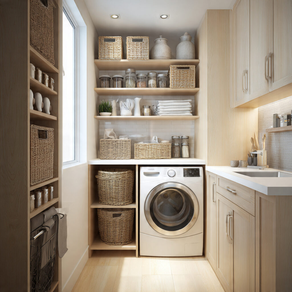 32 Pantry in Laundry Room Ideas 2026: Stylish, Smart & Space-Saving Designs 6 Small Space Laundry Room Pantry Ideas