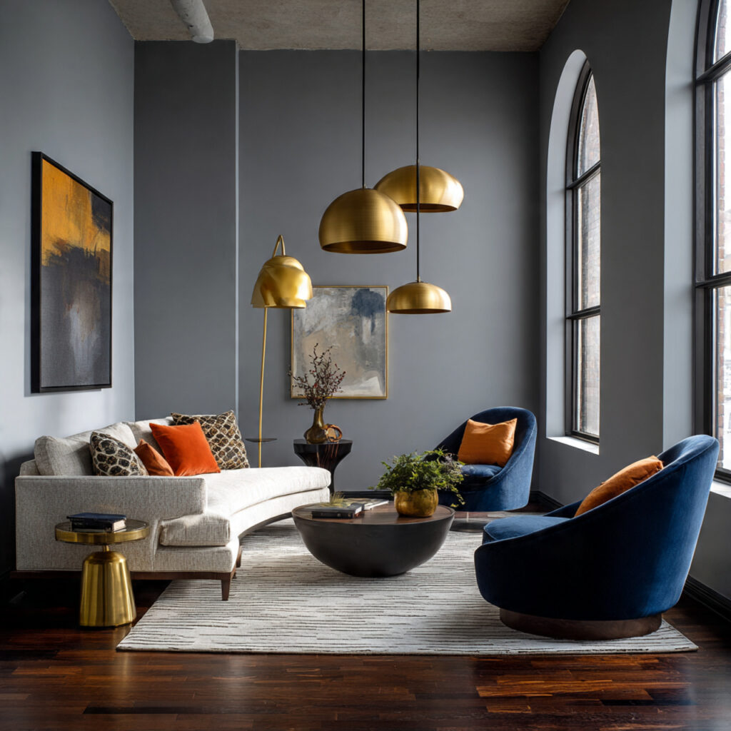 Statement Lighting Living Room Idea