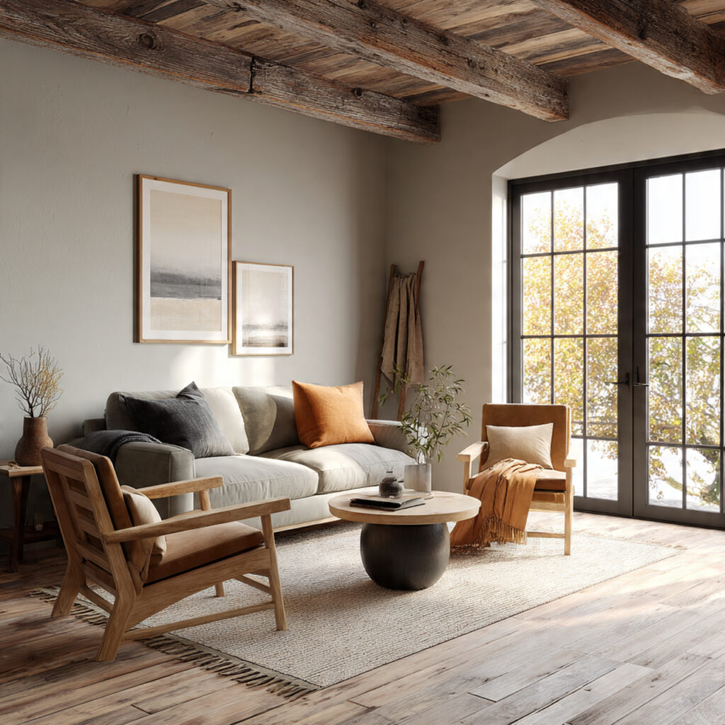 Modern Rustic Compact Living Room Idea