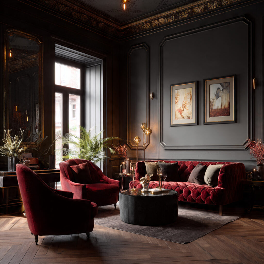 Curved Furniture Compact Living Room Idea