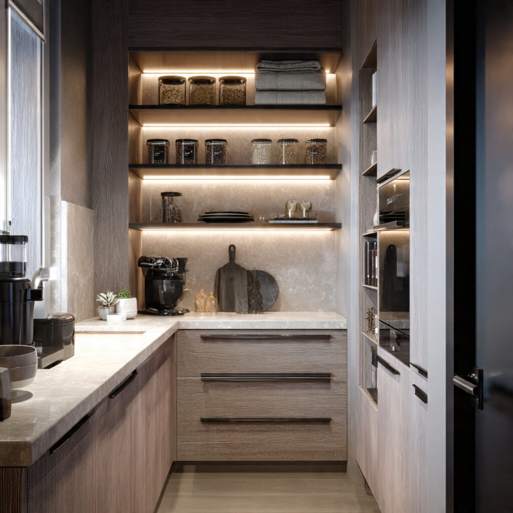 Contemporary small pantry ideas