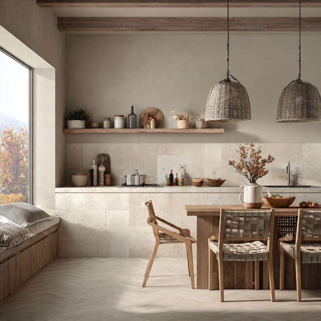 Warm Neutral Palette Kitchen Idea