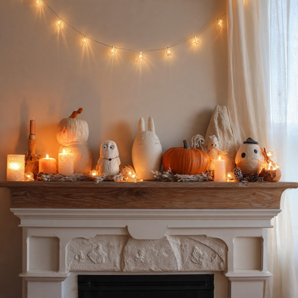 Cozy Halloween Mantel Ideas