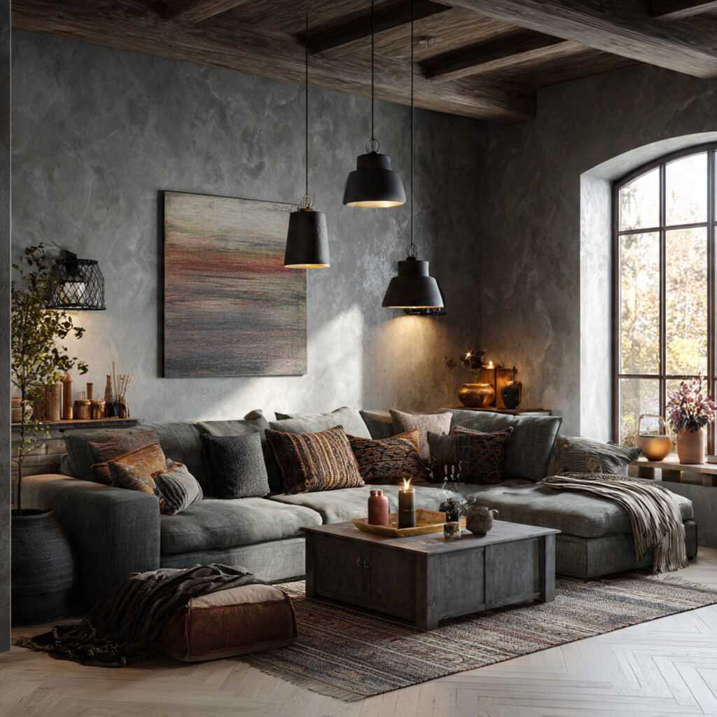 27 Gray Living Room Designs Ideas 2026 | Modern Inspiration 7 Textured Gray Walls for Cozy Interiors