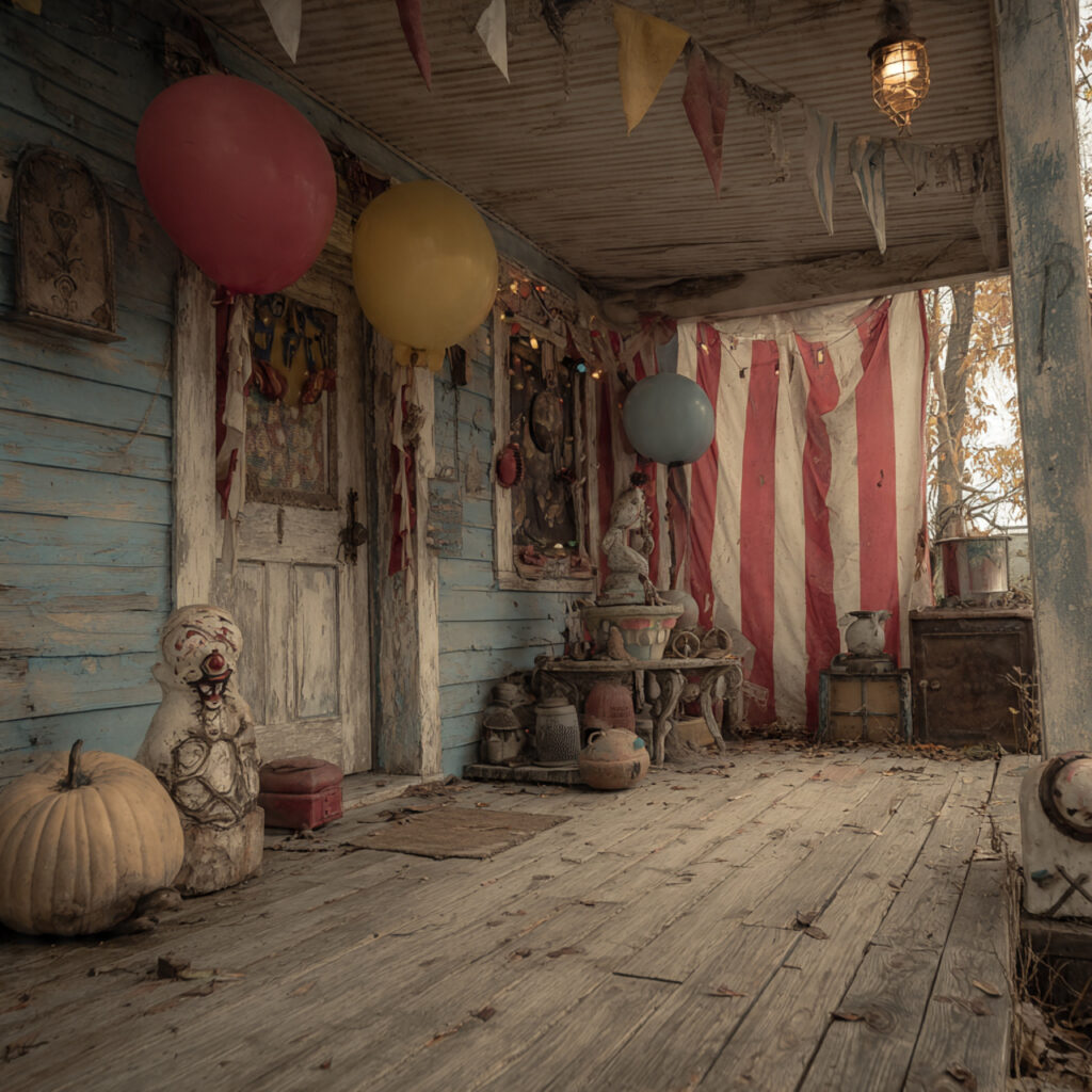 Abandoned Carnival Horror Porch Ideas