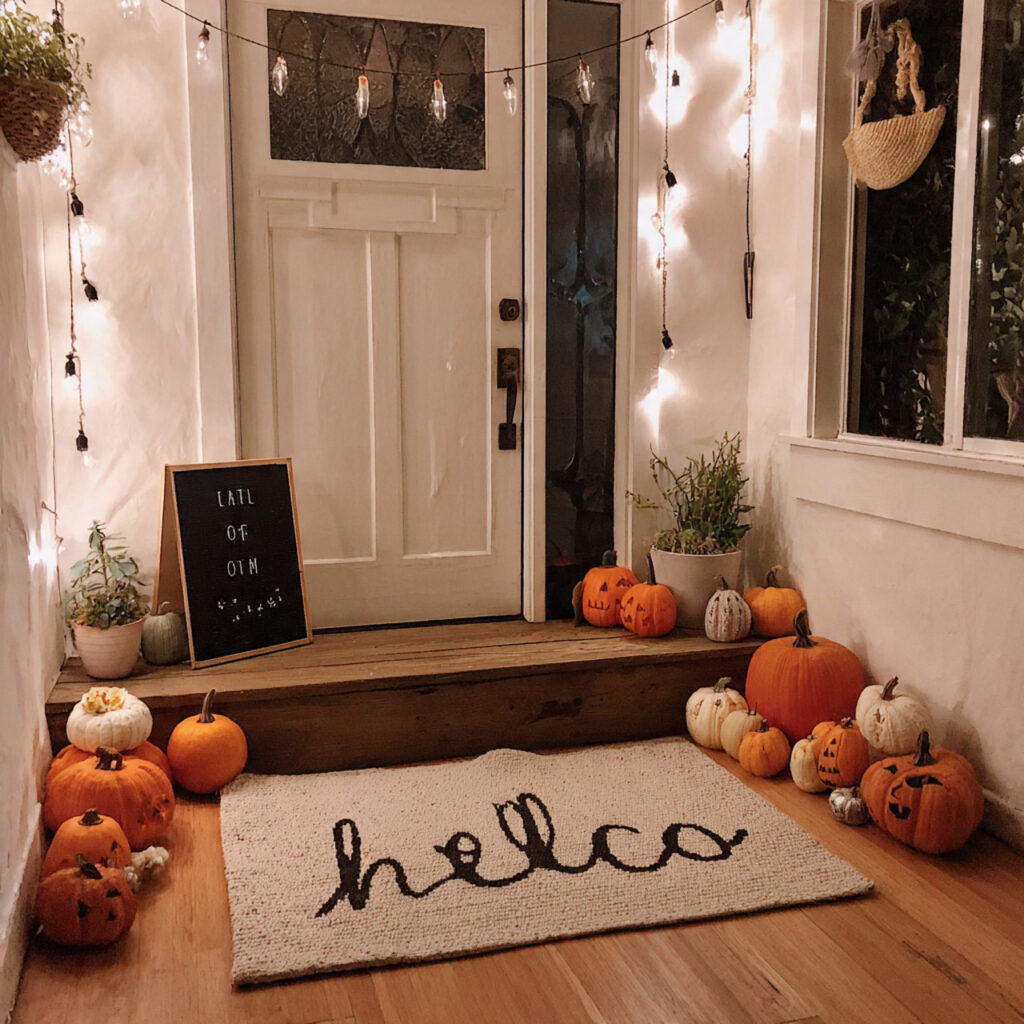 Cute Halloween Entryway Decor Ideas