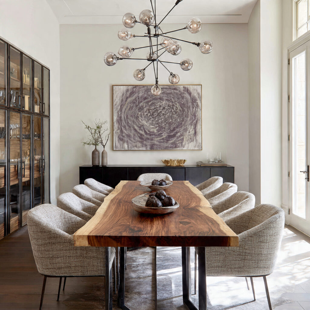 Dining room ideas with mixed materials