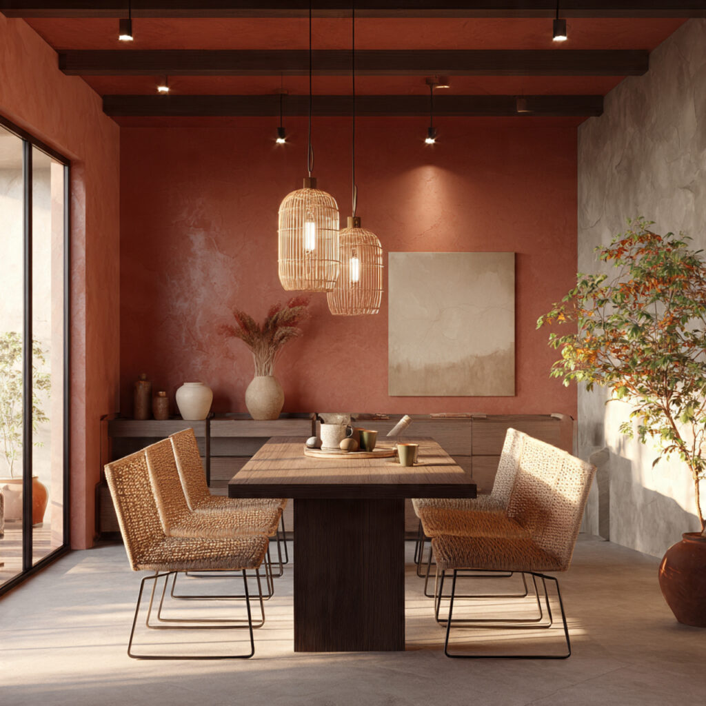 Earth-tone dining room ideas 