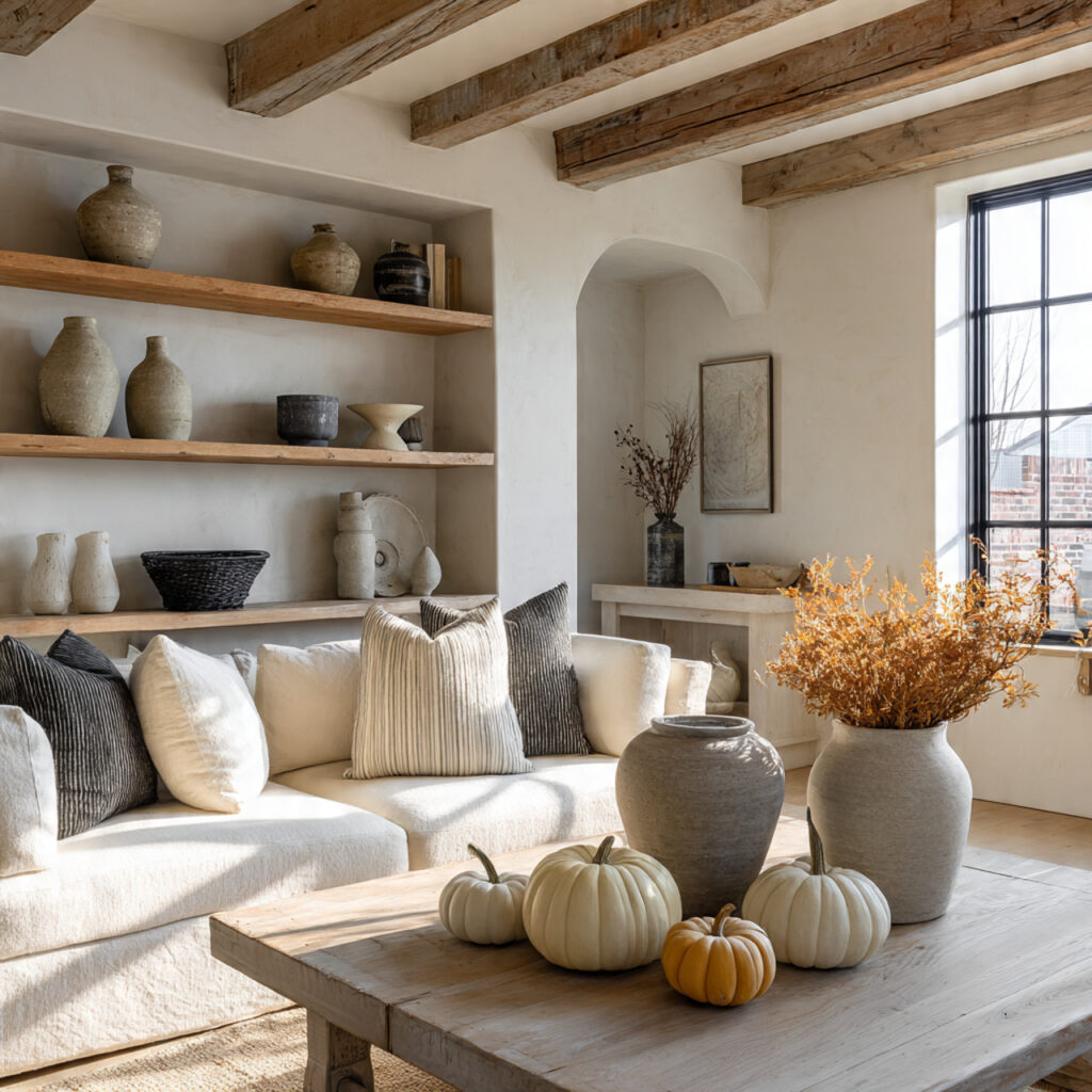 Neutral farmhouse Halloween color palette ideas