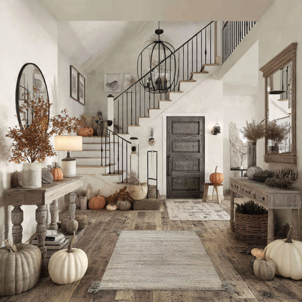 Farmhouse Halloween fall and Halloween blend ideas