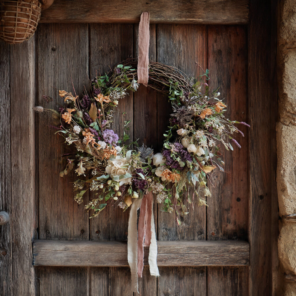 Farmhouse Halloween wreath ideas