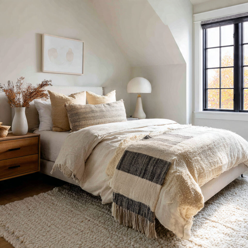 Earthy Natural Material Guest Bedroom Idea