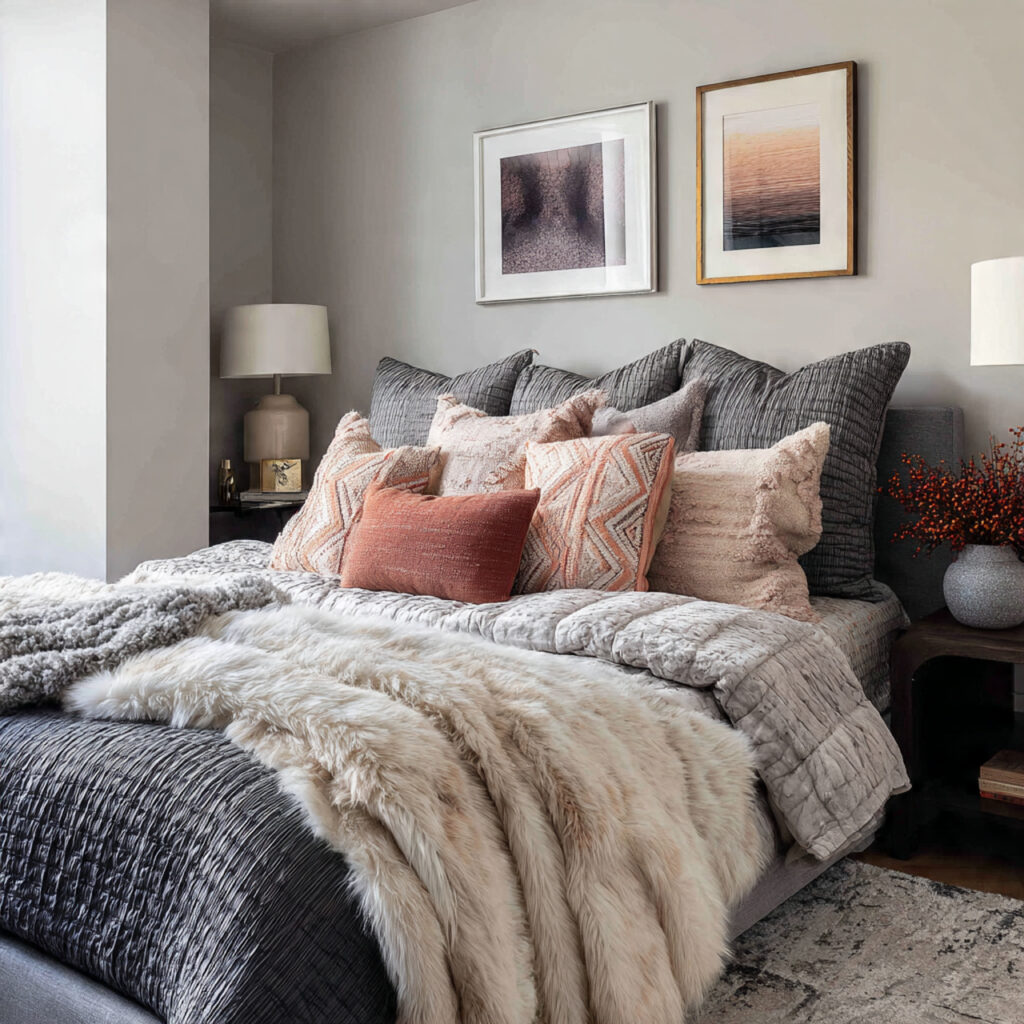 Plush Bedding Comfort Guest Bedroom Idea