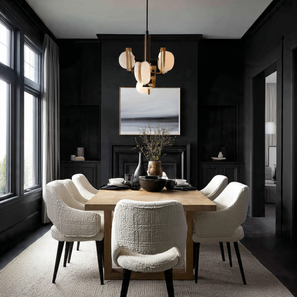 High-contrast dining room ideas