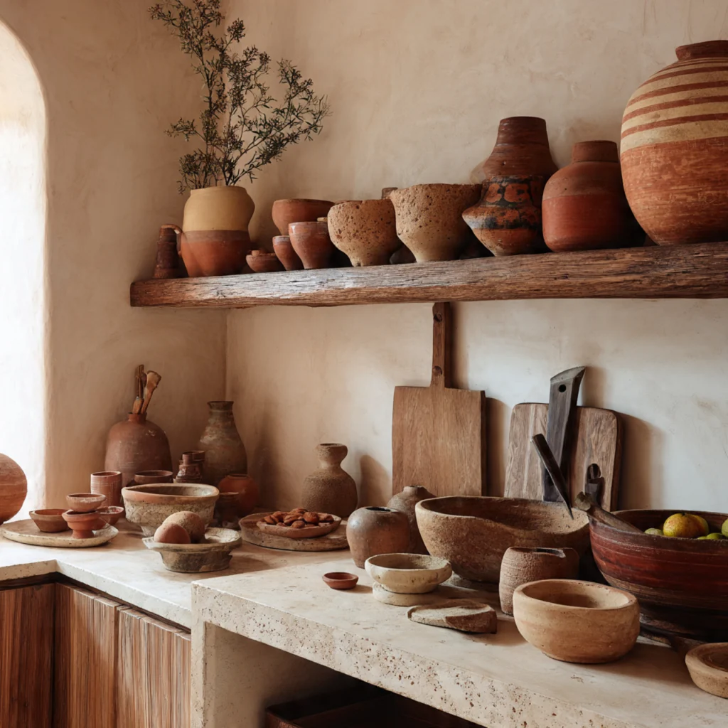 Earthy Clay and Terracotta Accents