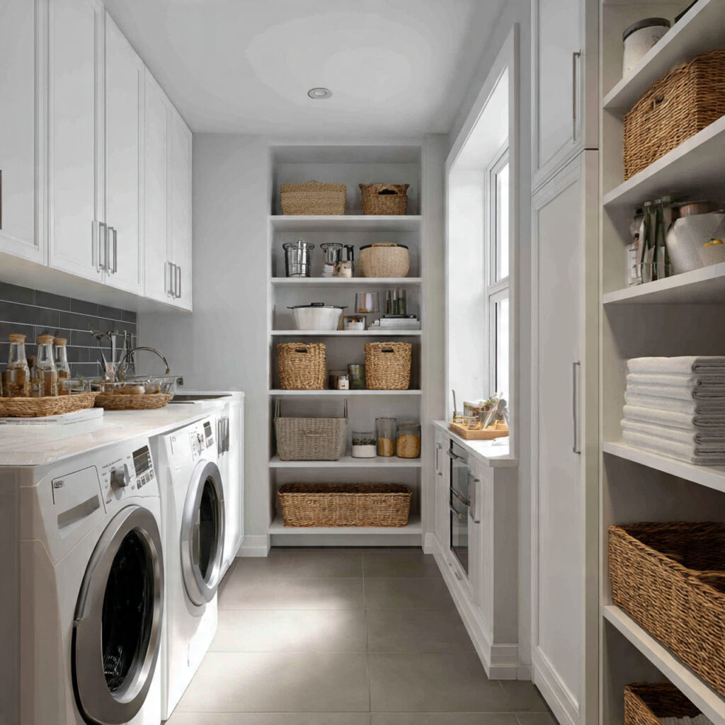 32 Pantry in Laundry Room Ideas 2026: Stylish, Smart & Space-Saving Designs 9 Floor-to-Ceiling Pantry Storage Ideas