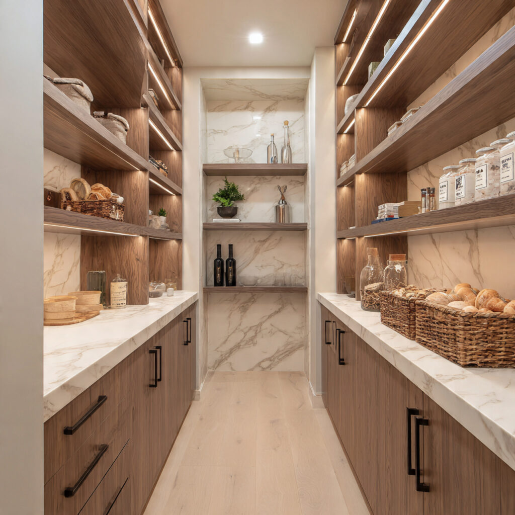 Luxury walk in pantry ideas