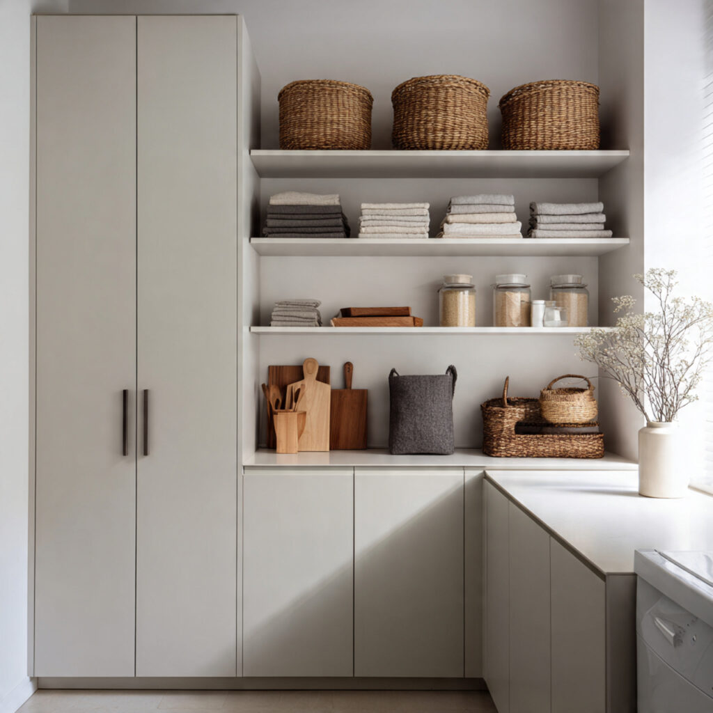 32 Pantry in Laundry Room Ideas 2026: Stylish, Smart & Space-Saving Designs 7 Minimalist Pantry in Laundry Room Ideas