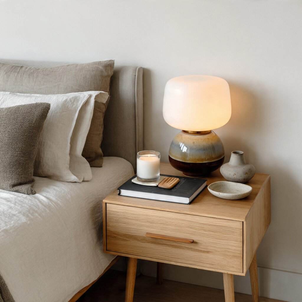 Minimalist Nightstand Styling