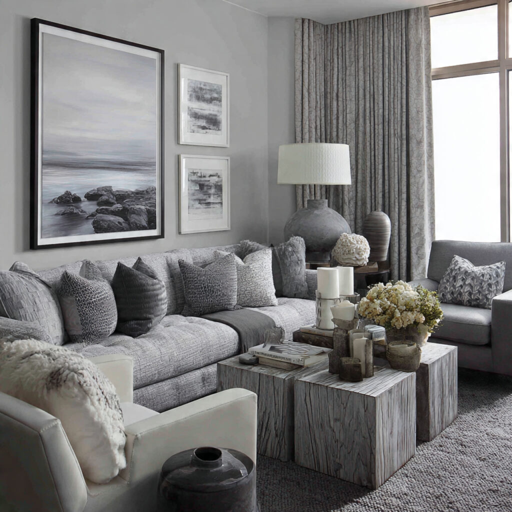27 Gray Living Room Designs Ideas 2026 | Modern Inspiration 6 Light Gray Minimalist Living Room Design