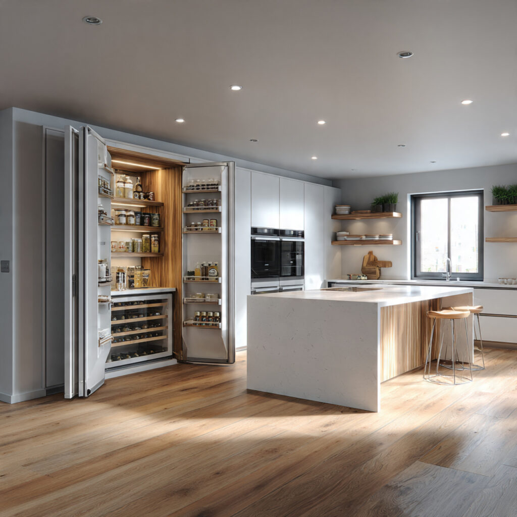 Hidden Pantry Ideas with Statement Interior Design