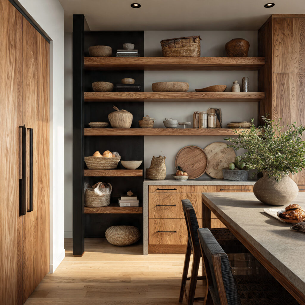 Pantry Design Ideas with Natural Wood