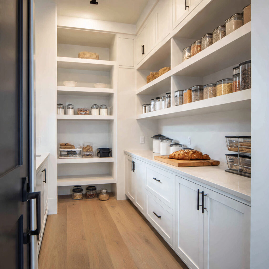 Pantry organization ideas with streamlined design
