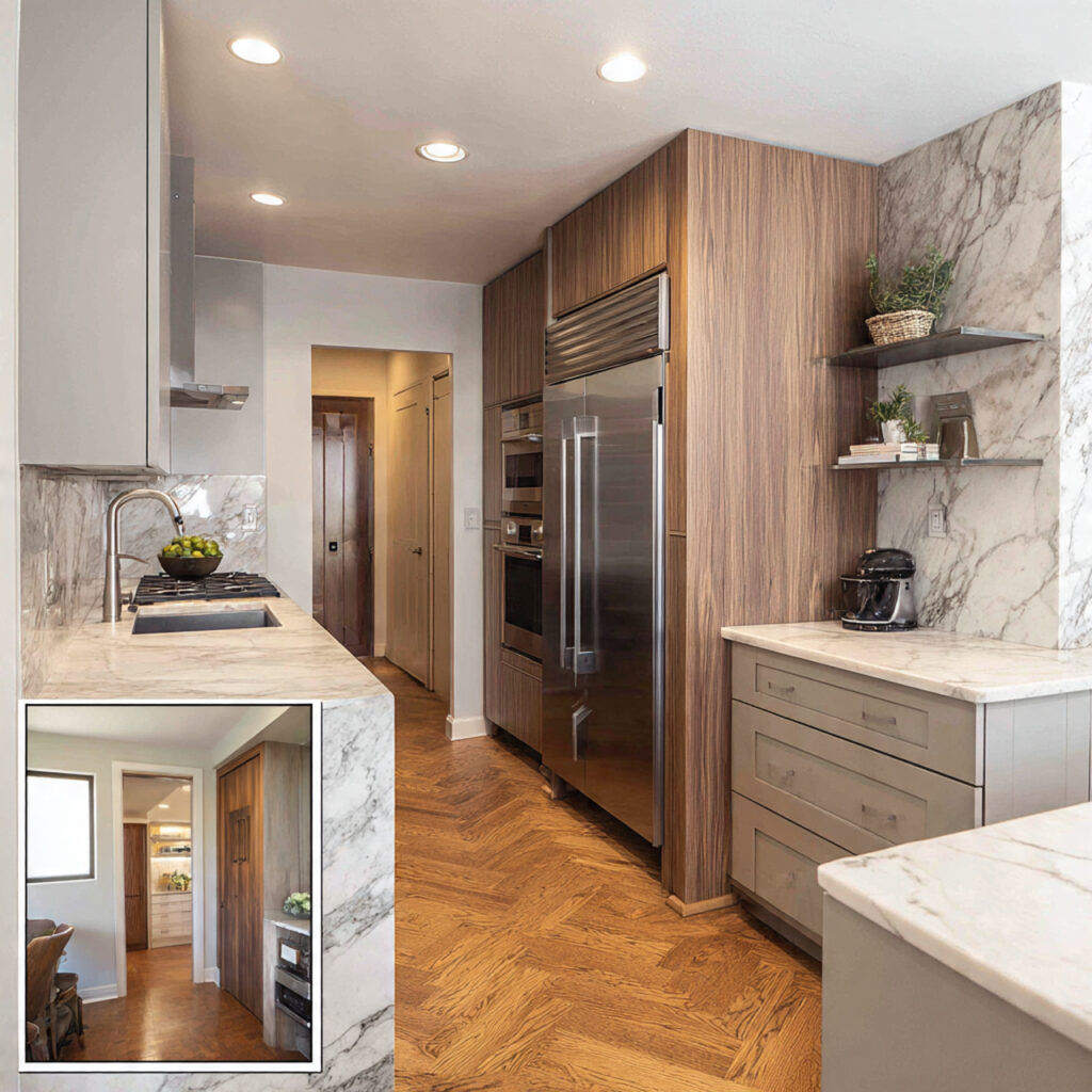 Hidden Pantry Ideas with Textured Finishes