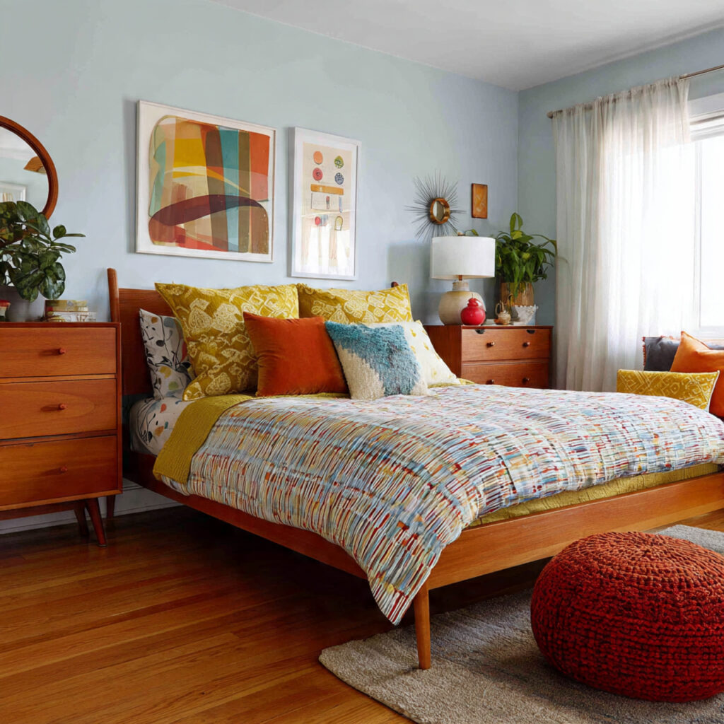 Mid-Century Retro Guest Bedroom Idea