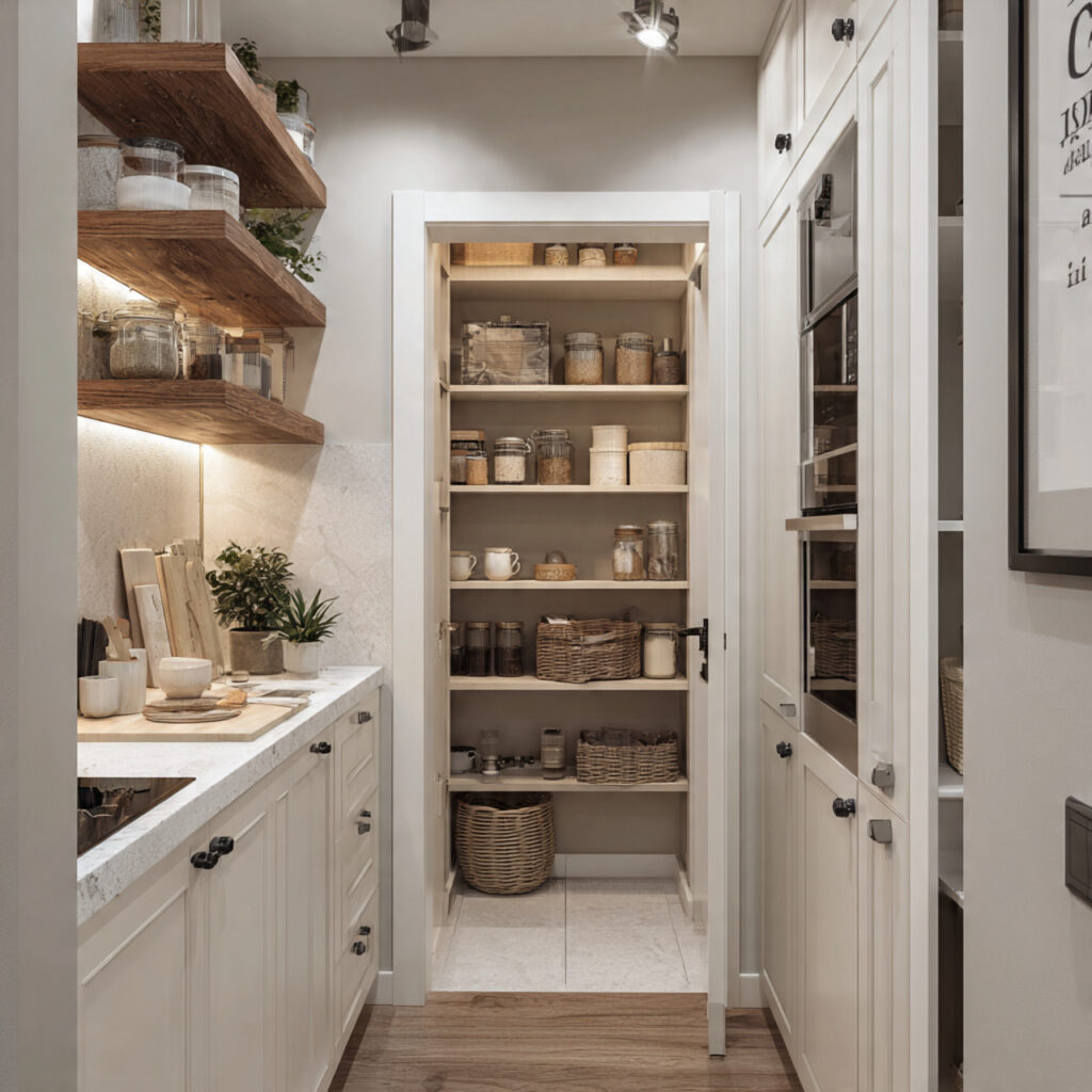 Hidden Pantry Ideas with Built-In Appliances