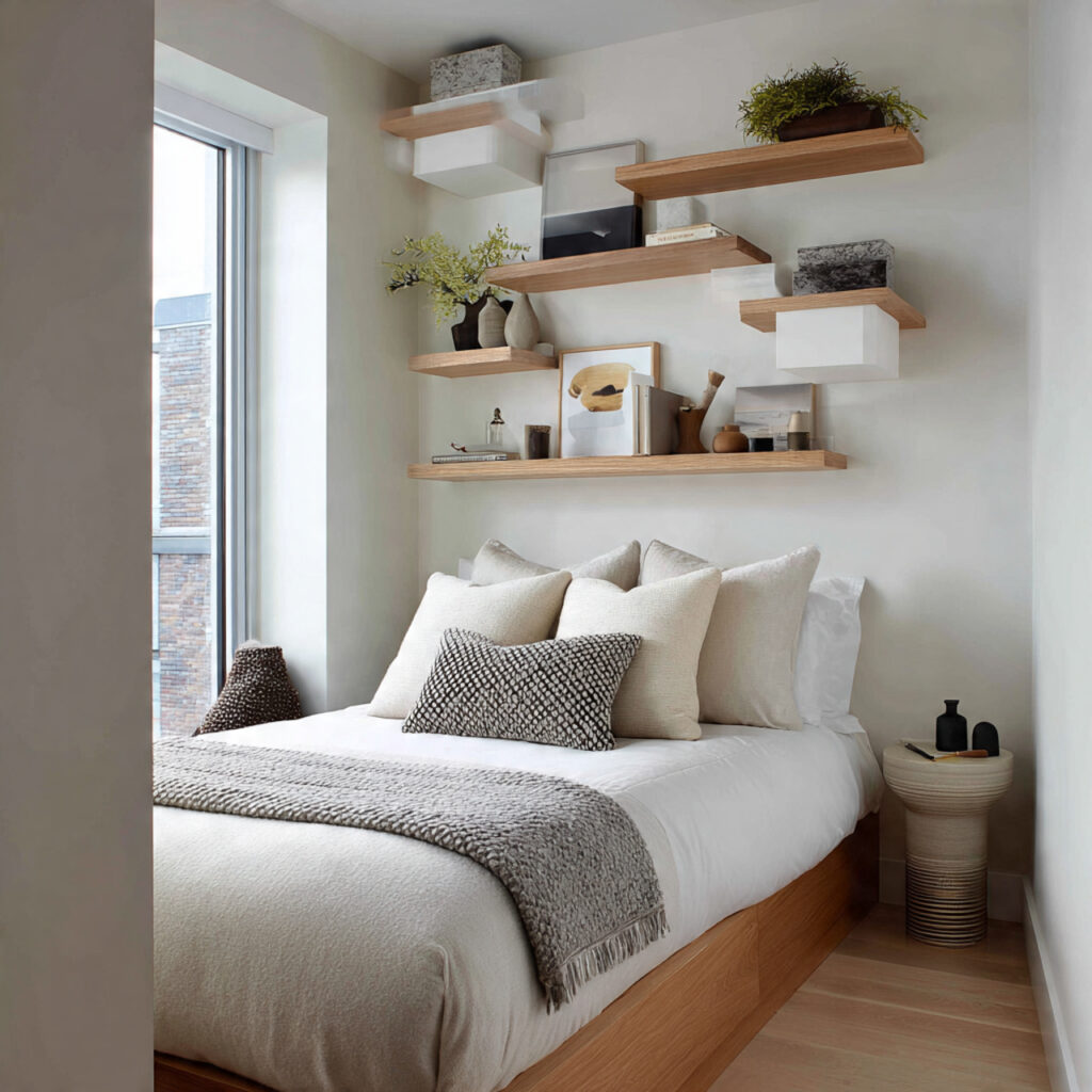 Space-Saving Small Guest Bedroom Idea