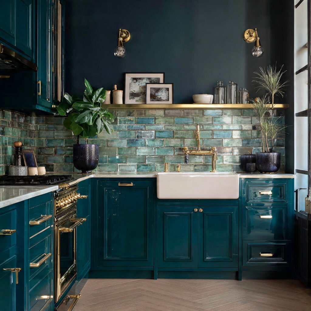 Deep Jewel-Tone Kitchen Idea