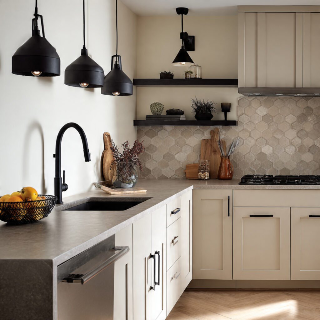 Matte Black Fixtures Kitchen Idea