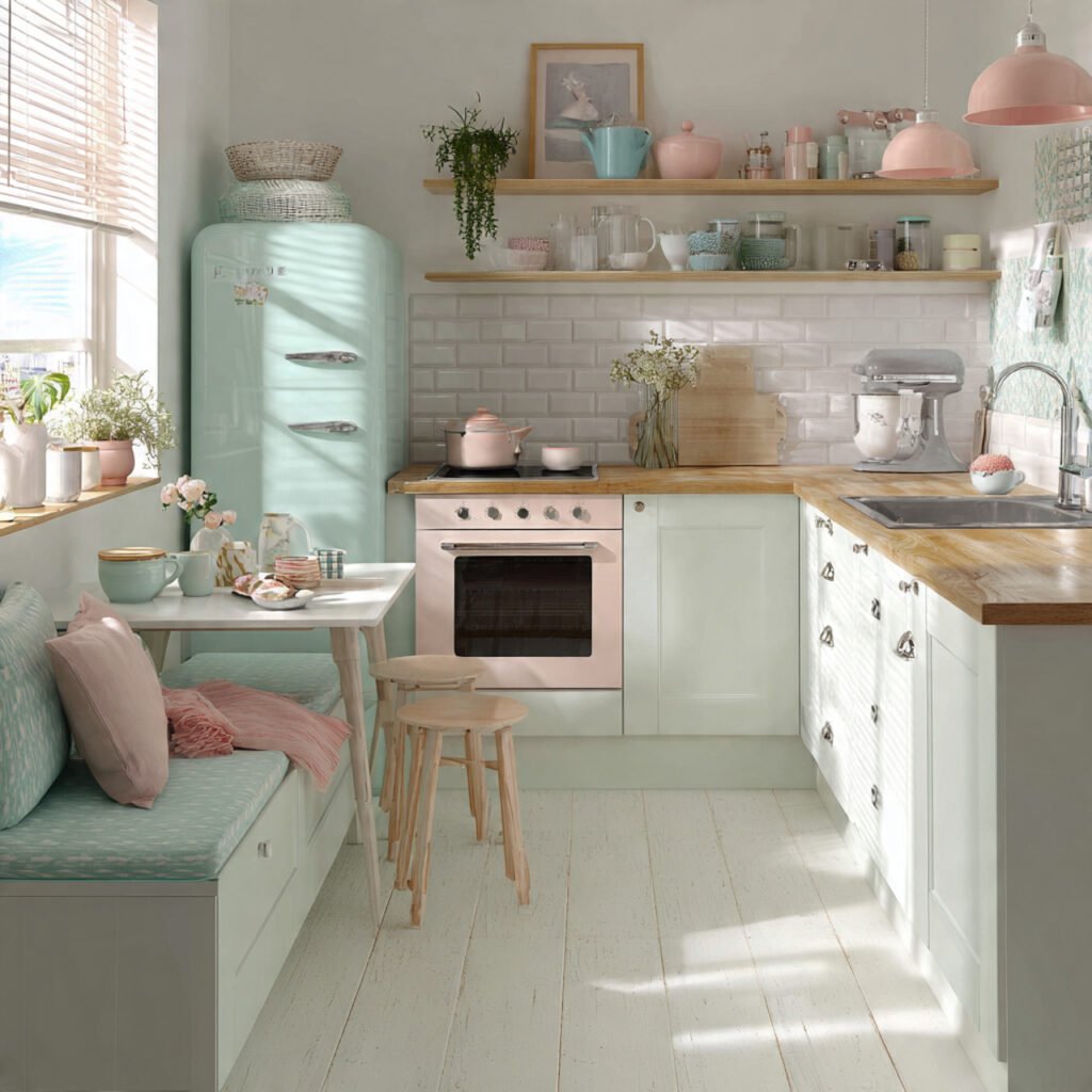 Pastel Accent Kitchen Idea
