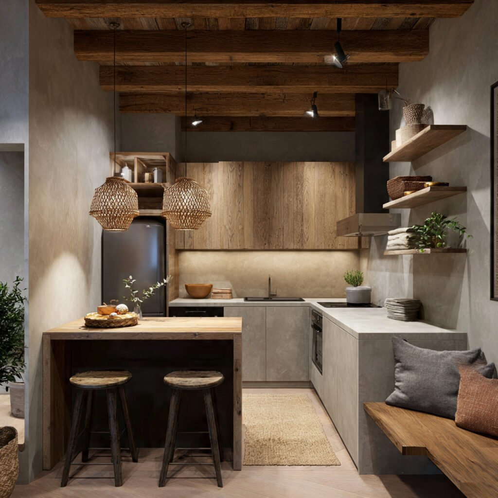 Modern Rustic Small Kitchen Idea