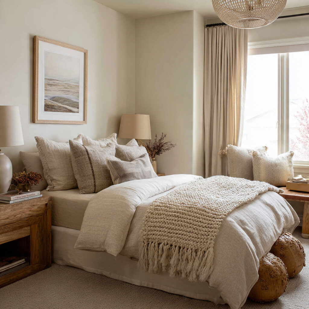 Soft Neutral Guest Bedroom Idea