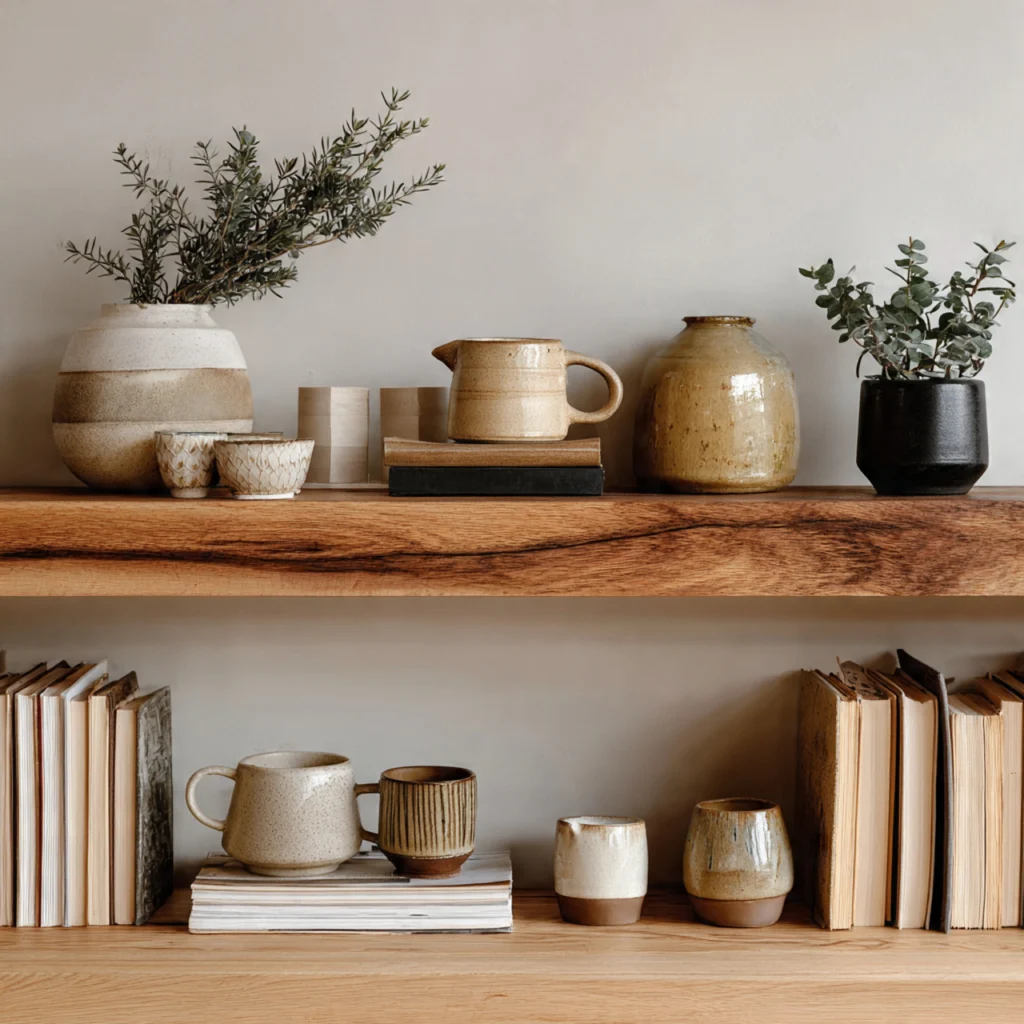 Calming Fireplace Styling