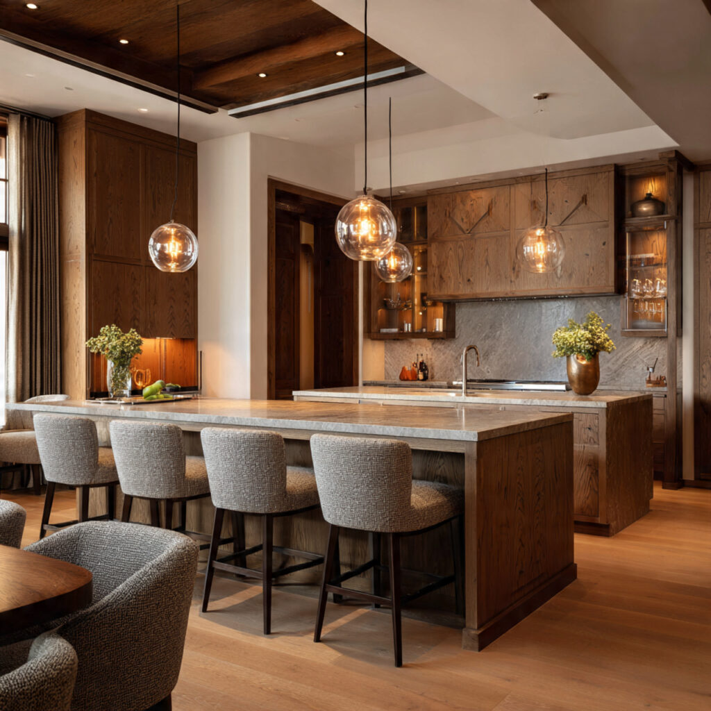 Upholstered Seating Kitchen Idea