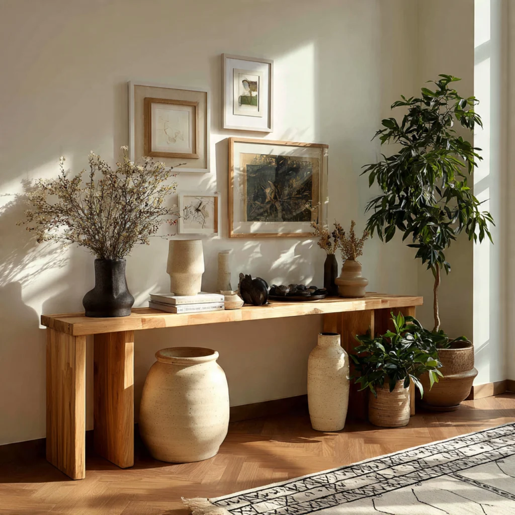 Natural Wood Consoles