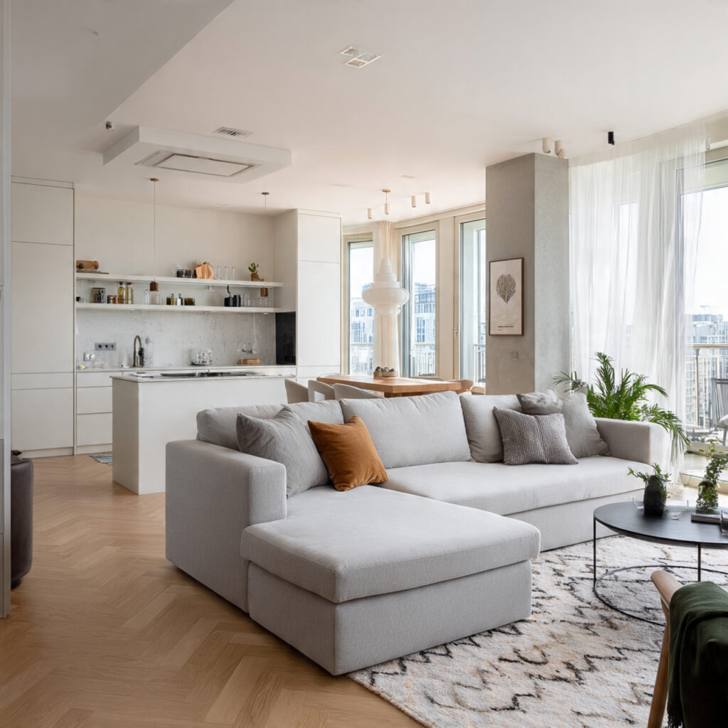 Open-Concept Apartment Living Idea