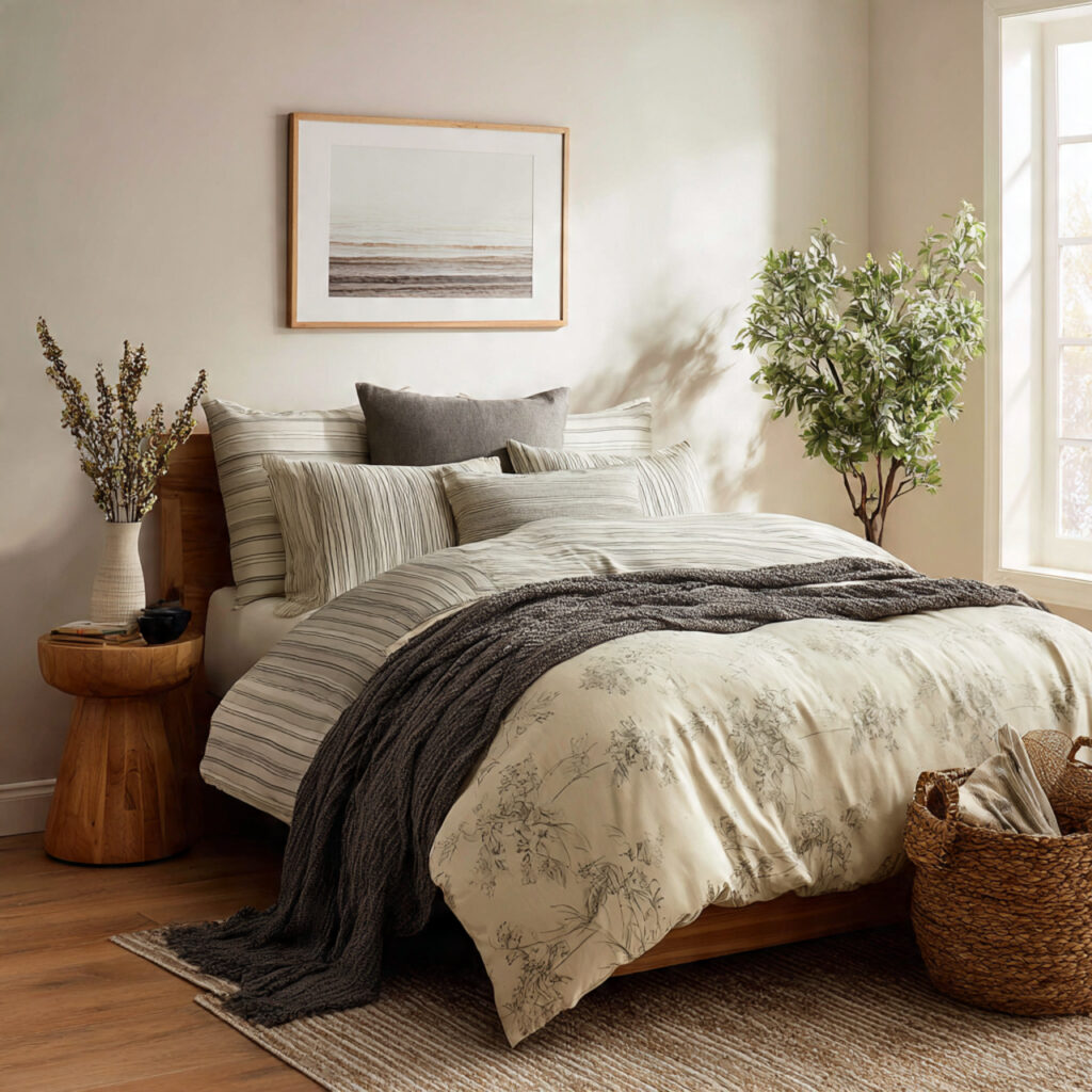 Subtle Neutral Pattern Mixing Ideas