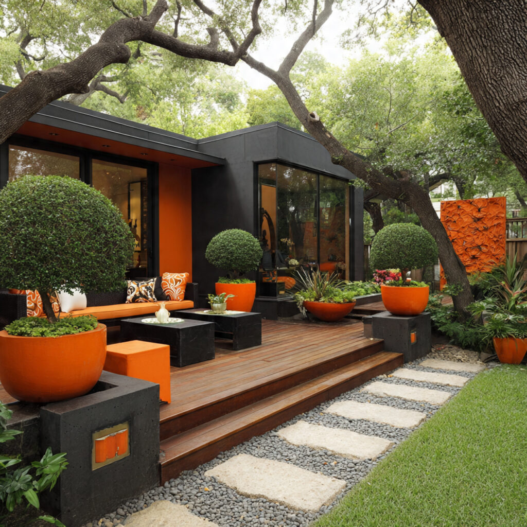Black and Orange Yard Ideas