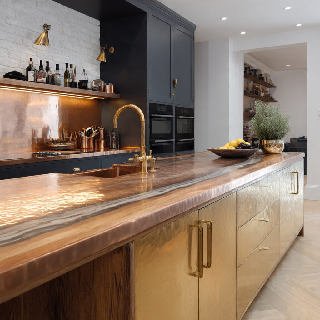 27 Vintage Kitchen Ideas 2026 Ideas Full of Classic Charm 9 Brass and Copper Accent Kitchen Ideas