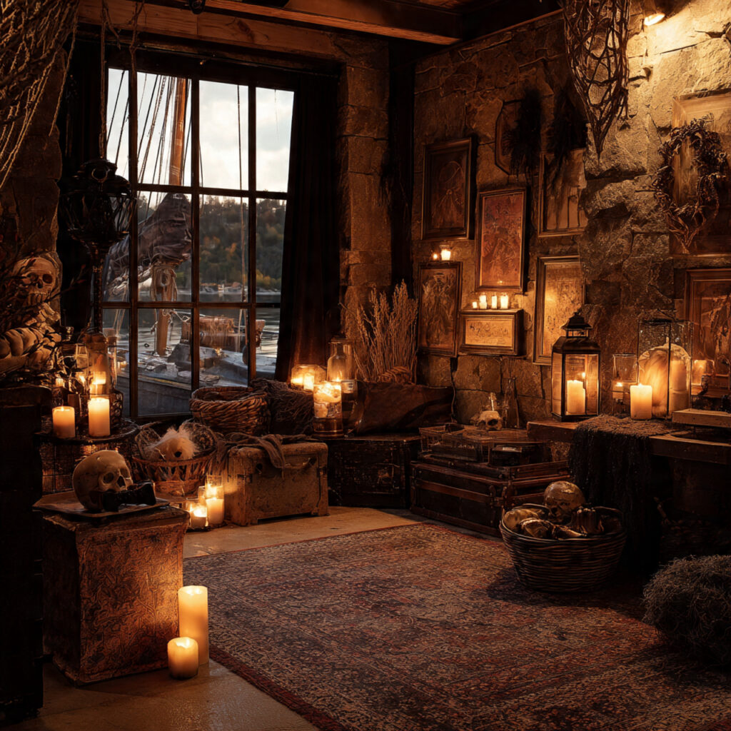 Moody Candlelit Halloween Room Decor Ideas