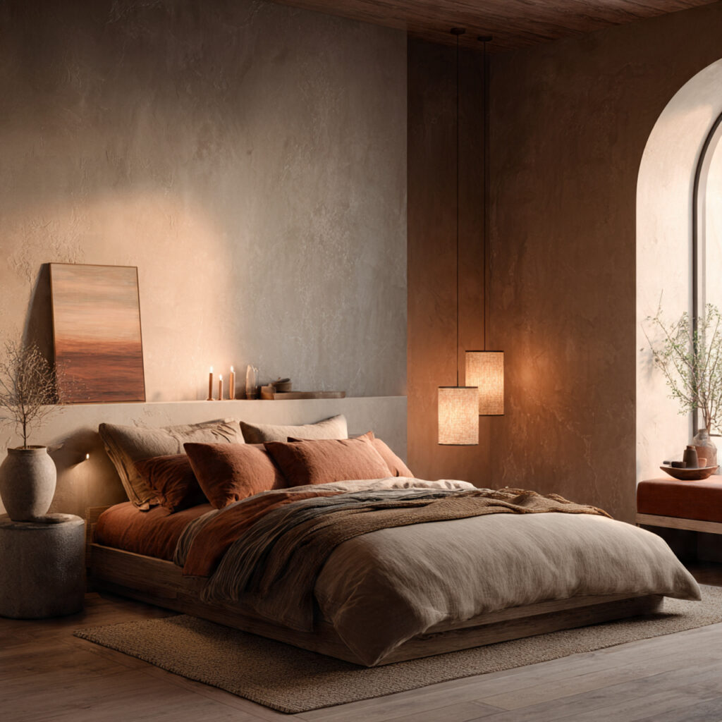 Warm Earth Tone Bedroom Idea