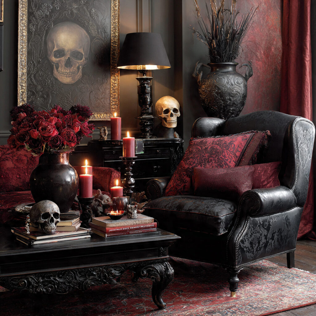 Elegant Vampire Halloween Room Decor Ideas