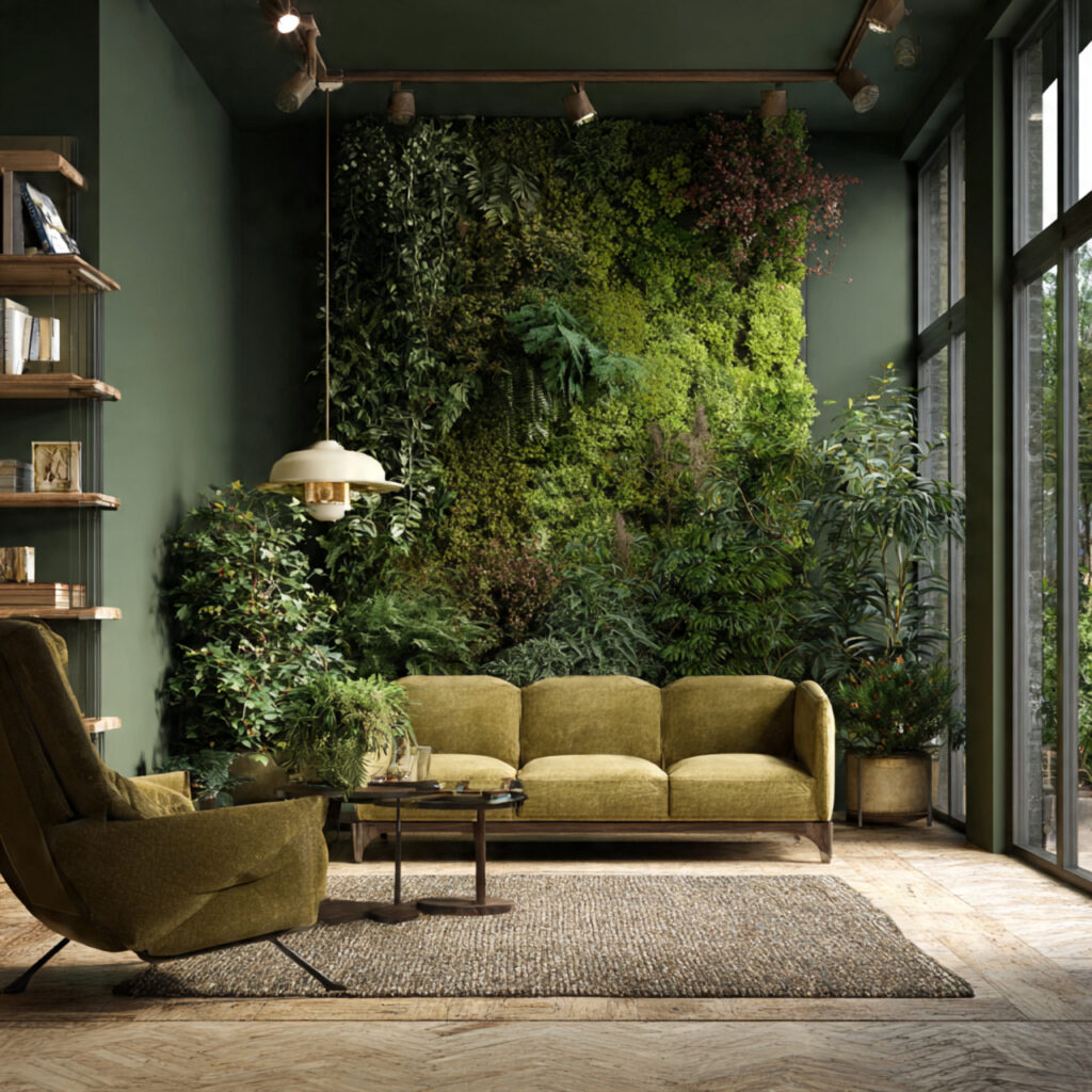 Forest Green Wall Paint Idea
